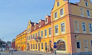 Am Marktplatz in Chodová planá