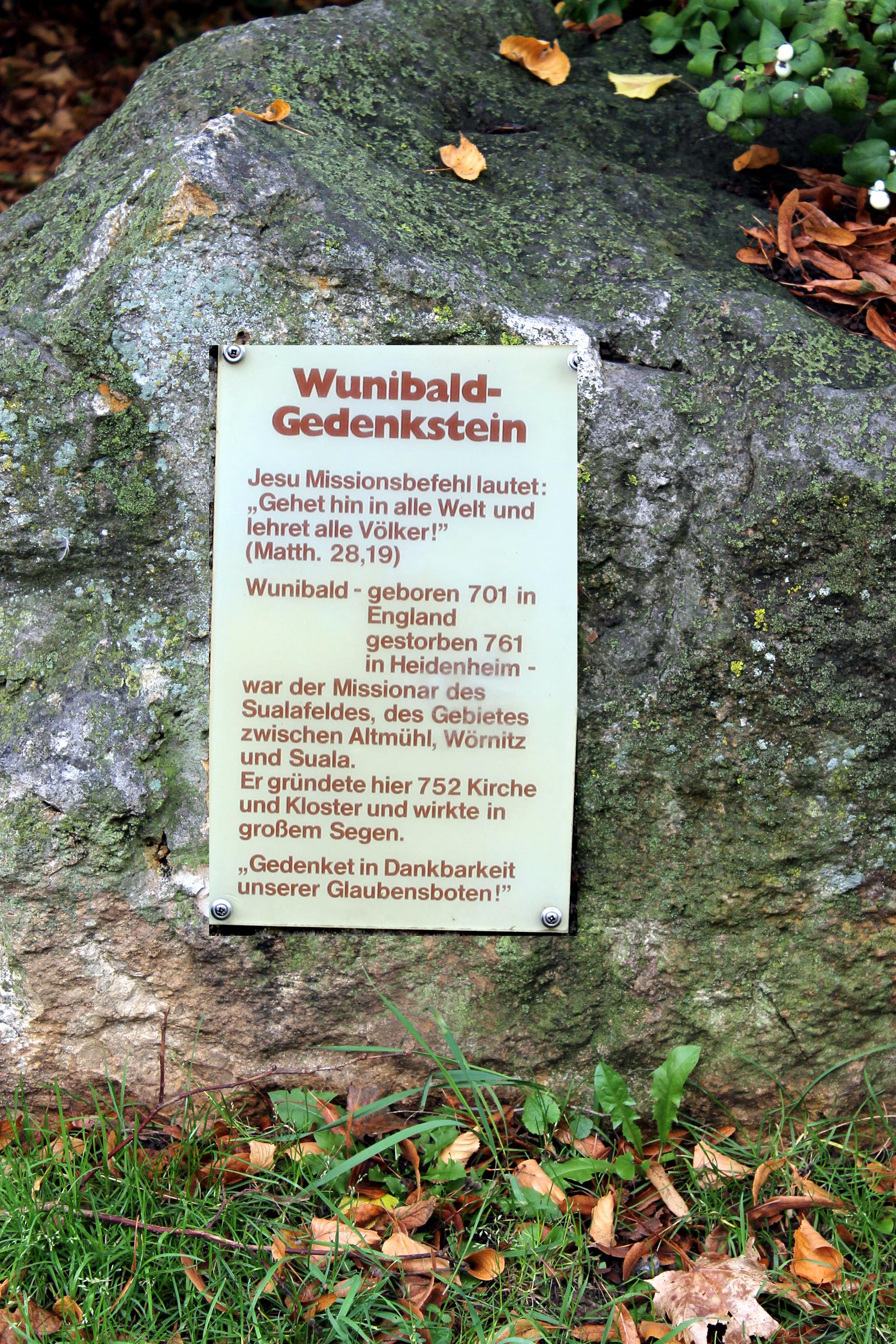 Wunibald Gedenkstein