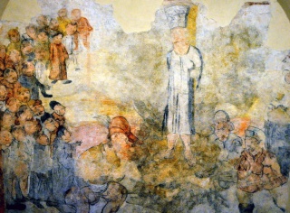 Fresko der Verbrennung von Jan Hus