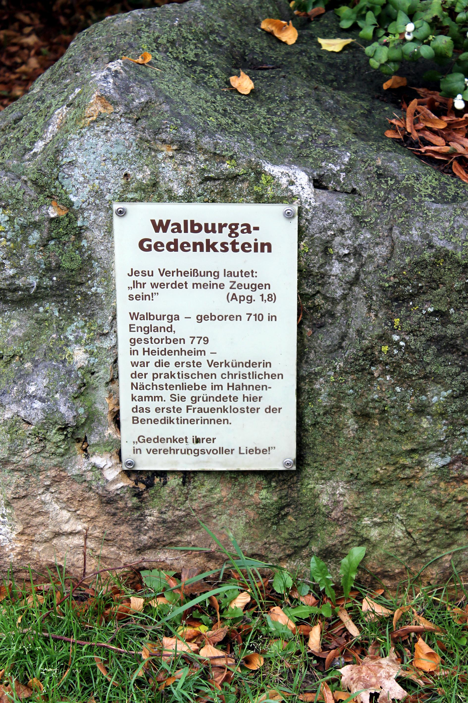 Walburga Gedenkstein